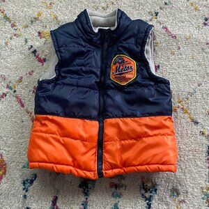 Classic Motor Vest Boys 2T Monster Championship Races Blue Orange Fleece Lined